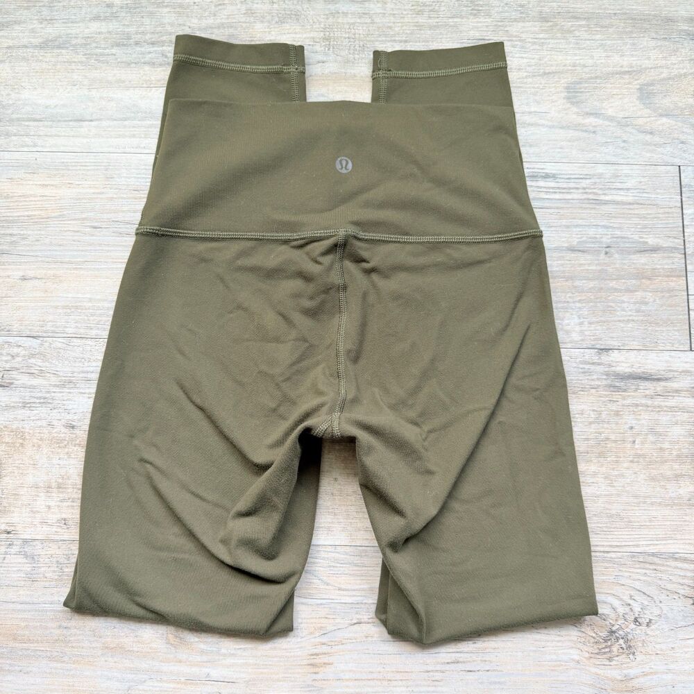 Lululemon Align Pant High Rise 25” Olive Green Size 4 Buttery Soft Leggings